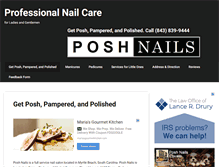 Tablet Screenshot of poshnailsmb.com